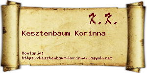Kesztenbaum Korinna névjegykártya
